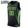 Boston Celtics Custom Nike 2024-25 City Edition Musta Lasten Pelipaidat Swingman